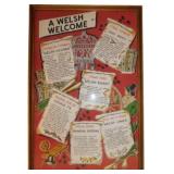 Framed Vintage A Welsh Welcome� Recipe Artwork, 2