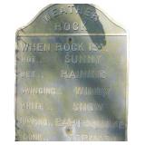 Weather Rock Plaque with 69-Inch Tall Stand