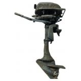 Vintage Outboard Motor with Metal Construction and
