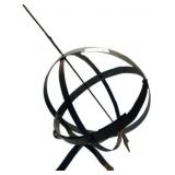 Vintage Metal Armillary Sphere-Like Decor with Rus