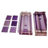 Vintage Amethyst Glass Tiles and Molds by American