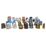 30 Decorative Collectible Thimbles in Various Desi