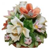 7�7.5 Capodimonte Spring Flowers� Basket Figurine