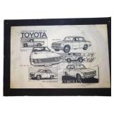 Vintage 1957-1977 Toyota Commemorative Display Art