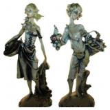 11-Inch Cellini Figurines Featuring Male and Femal