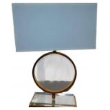 Decorative Table Lamp with Circular Base and Recta