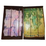Circa 1900 Grape-Nuts and Sunlight Soap Poster Pla