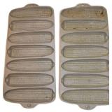 Vintage Cast Aluminum Cornbread Pan Set Marked Ma