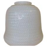 Vintage Large 14´´x15´´ White Textured Glass Lamp