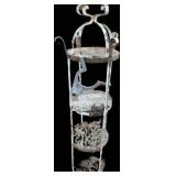 Metal Plant Stand with Decorative Scrollwork and R