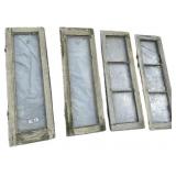 Vintage Multi-Paned Wooden Window Frames
