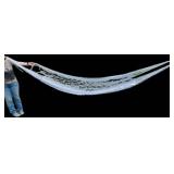 Handwoven White Rope Hammock With Looped Ends