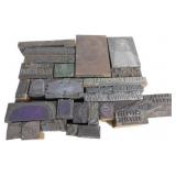 Vintage Assorted Printer's Blocks and Plates Featu