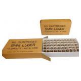 163/33 2 - 9mm Luger Cartridges, 115 Grain, Full M