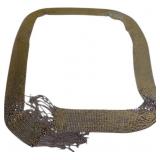 163/86 Silver Tone Vintage Metal Mesh Scarf/Belt,