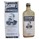 Vintage Sloan's Liniment Bottle with Original Box