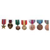 WWII Era Military Medals Set - Collection of Six M