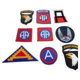 10 WWII-Era Military Patches Including Airborne an