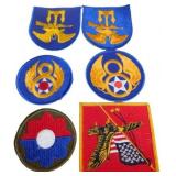 6 U.S. Military Patches with Various Designs