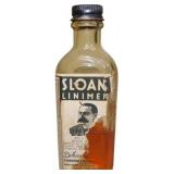 Vintage Sloan's Liniment Glass Bottle with Partial