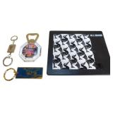 4: M.C. Escher Puzzle and Keychains Including Lond