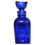 Vintage 5.5-Inch Blue Glass Bottle Marked 'WYETH'