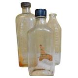 3 Antique Medical Bottles: Includes Pyrex and Unde