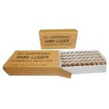 163/75 2 Boxes of PMC 9mm Luger Parabellum 115 Gra