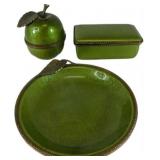 Vintage Apple-Shaped Cigarette Set with Matching A