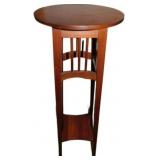 Tall Wooden Round Top Plant Stand, 42 Inches in He
