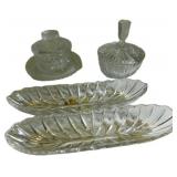 Fifth Avenue Crystal Ltd Cut Glass Serving Pieces
