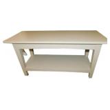 Rectangular Wooden Table / Bench with Lower Shelf