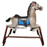 Vintage Ride-On Rocking Horse with Spring Frame, 4