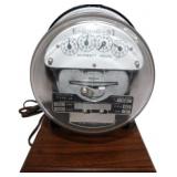 Vintage Meter Lamp with Sangamo Electric Type JA M