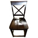 Wooden Bar Dining Stool with X-Back Design, 41x17x