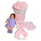 16-Inch Vinyl Doll with Accessories and Storage Ba