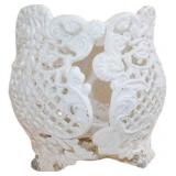 Vintage Metal Plant Enclosure with Ornate Pattern,