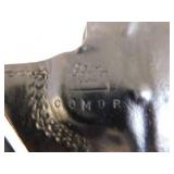 Black Leather Gun Holster, 7.5x5.5x1, Marked 'COMD