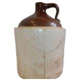 Vintage Western Stoneware 2-Gallon Jug with Brown