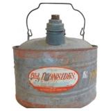 Vintage Old Ironsides 2.5 Gallon Oil Can by New De