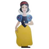 Hand-Painted Snow White Wooden Display Piece, 48x1