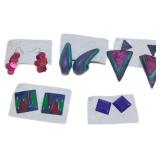 Colorful Vintage Earrings in Various Styles and Ma