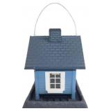 Plastic House-Shaped Decorative Birdhouse with Han