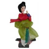 Traditional Korean Figurine Featuring Hanbok in Gl