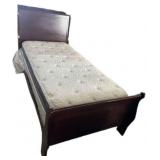 Twin Sleigh Bed with Headboard, Footboard, Rails,