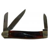 Vintage Anvil Honed Edge Pocket Knife With Three B