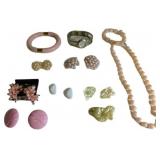 Jewelry Lot Including Necklace, Bracelet, Earrings