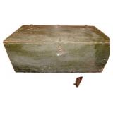 Military-Style Fitted Footlocker, 32x16x13, Marked