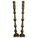51-inch Tall Brass Candlesticks with 9.5-inch Base