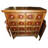 Wooden Multi-Drawer Storage Chest with Oriental-In